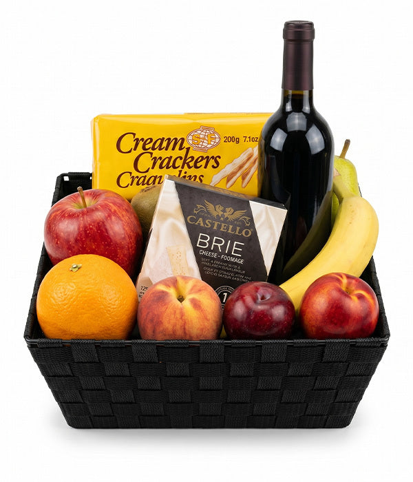 Fruit, Red Wine & Cheese Basket