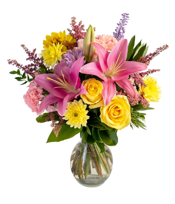 Simply Sweet Bouquet of Lilies and Roses