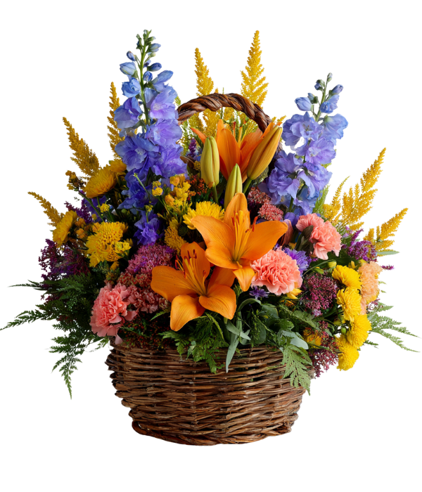 Basket of Mixed Flowers