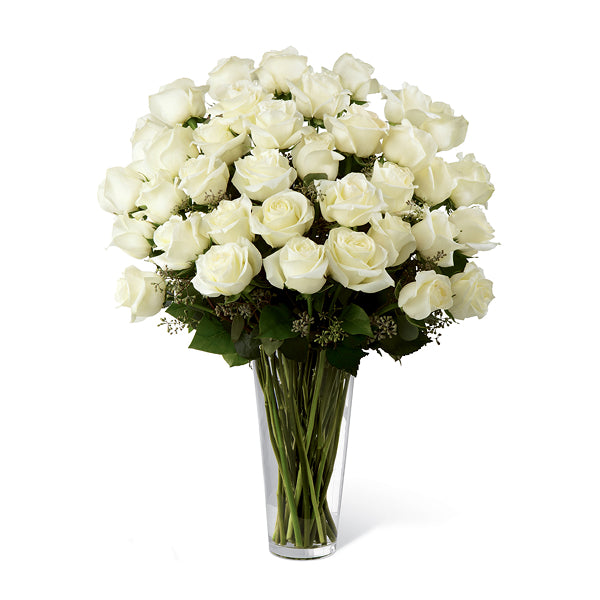 36 Long Stem White Roses