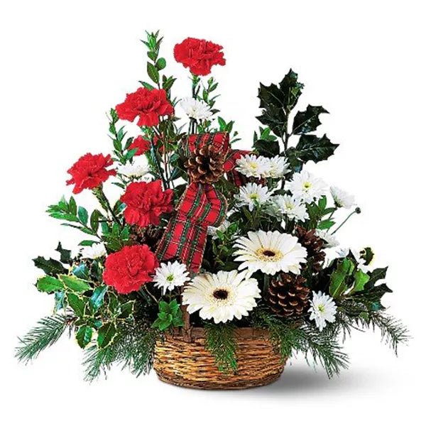 Christmas Joy Flower Basket
