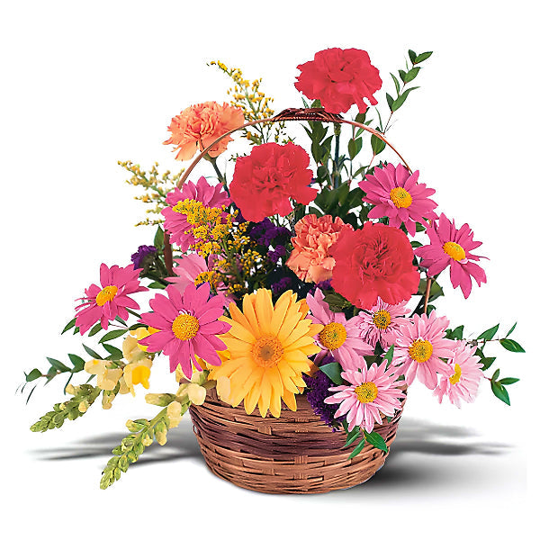 colorful flower basket