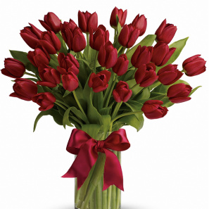 30 Red Tulips 