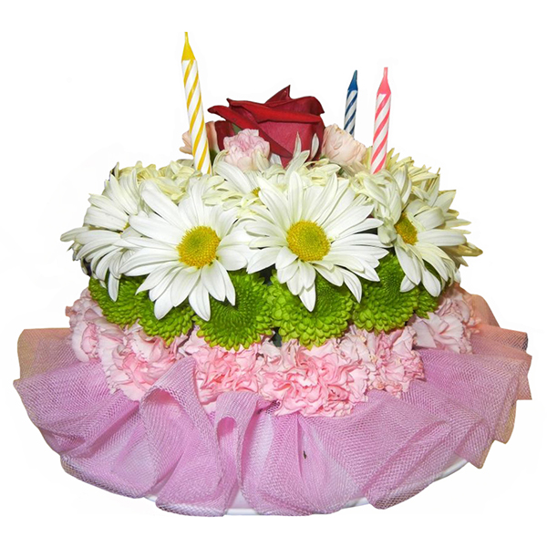 Flowery Wishes Flower Cake 